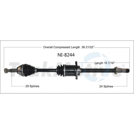 Surtrack Axle Cv Axle Shaft, Ni-8244 NI-8244